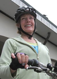Sharon Gadberry on bike